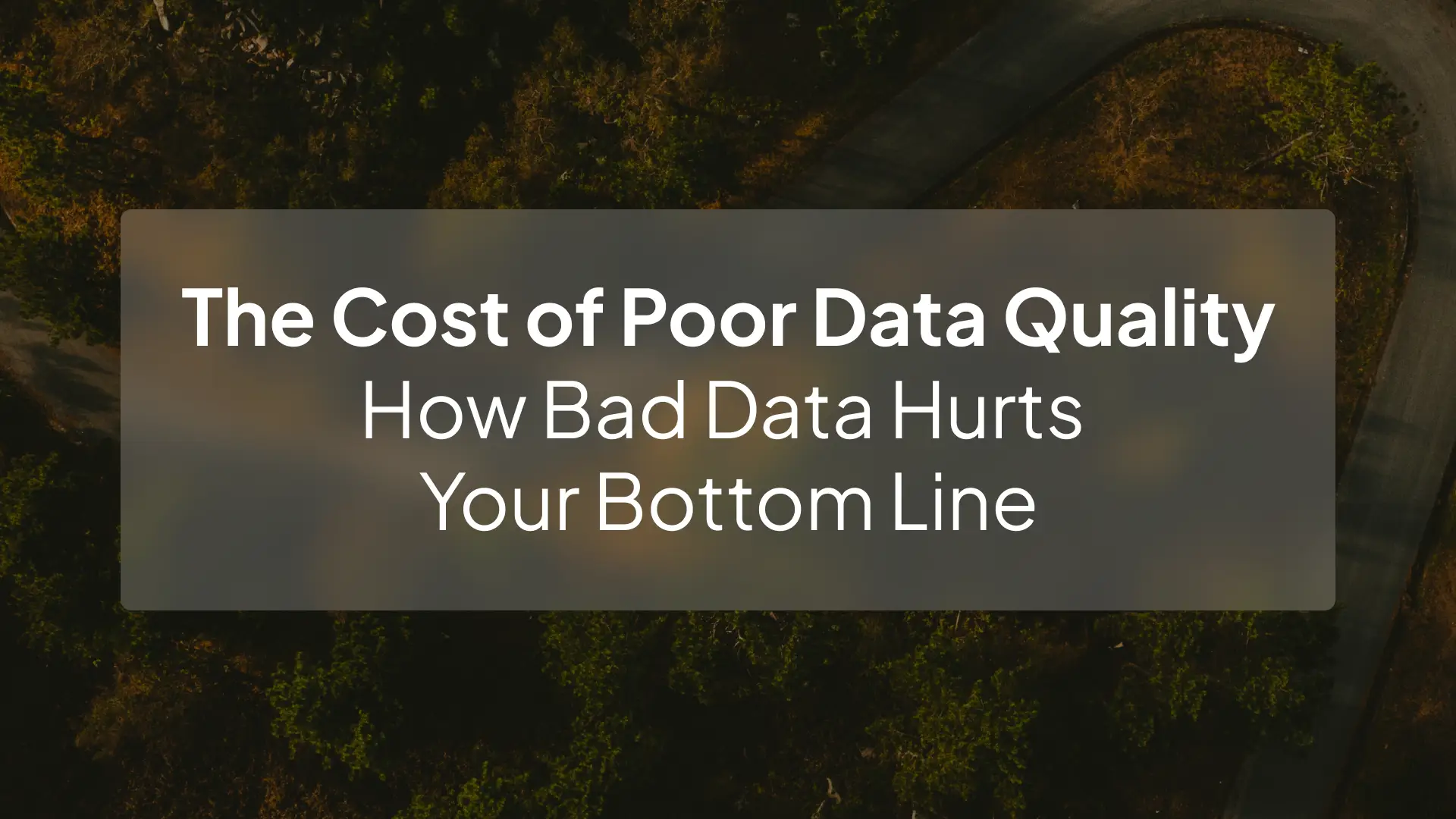 The Cost of Poor Data Quality: How Bad Data Hurts Your Bottom Line